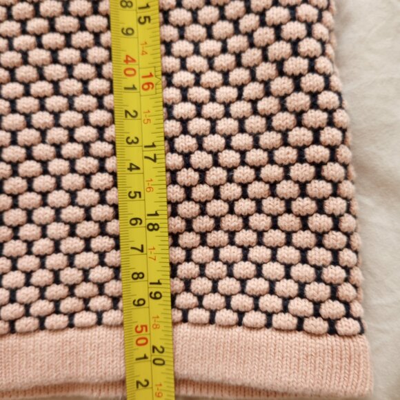 COS Pink Black Textured Knit Sweater Tee Minimalist Modern Luxury - Picture 4 of 8